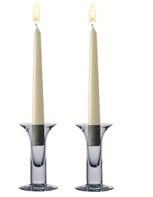 DARTINGTON CRYSTAL APPLEDORE CANDLESTICKS